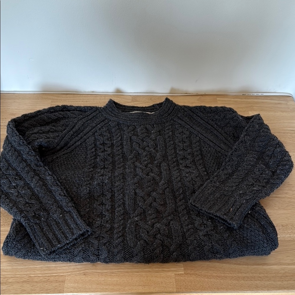 Aran Sweater Market Merino Dark Gray Sweater